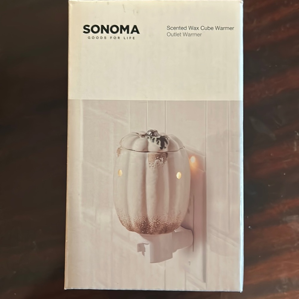 Sonoma scented wax warmer.  Pumpkin